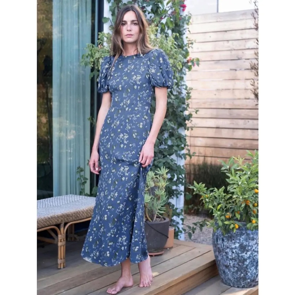 Reformation Blue Floral Maxi Dress